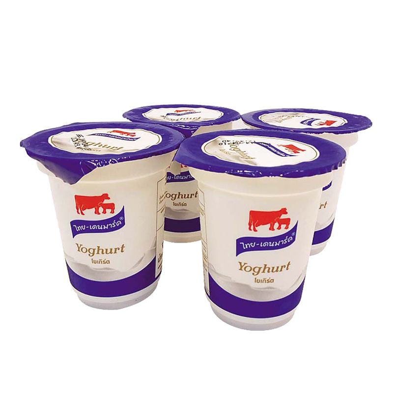 ไทย-เดนมาร์ค โยเกิร์ต 120 กรัม x 4 ถ้วย/Thai-Danish Yoghurt 120 grams x 4 cups