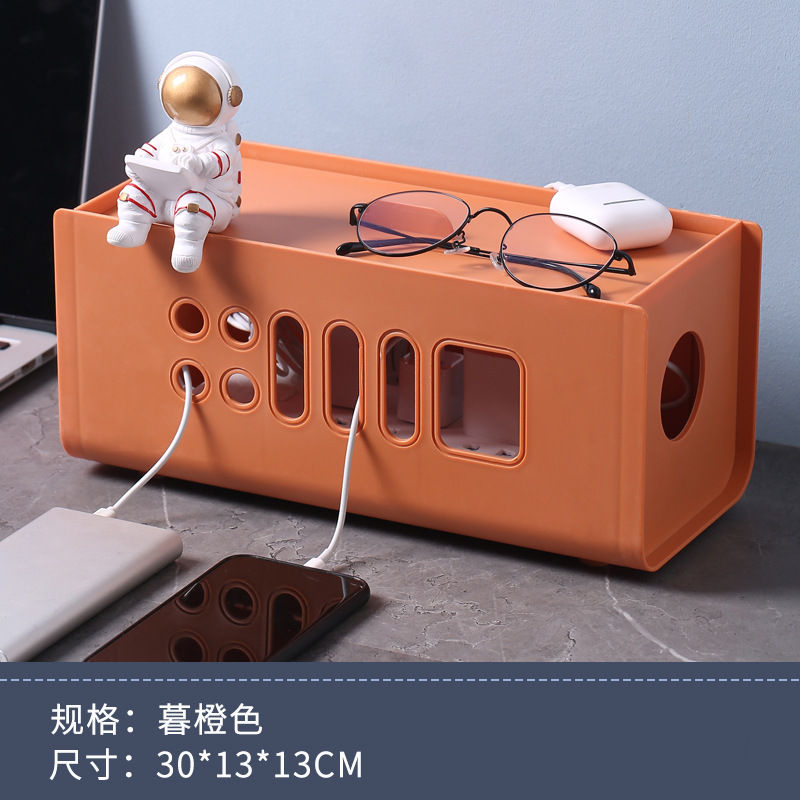 ⚡FT⚡Cable Storage Box Plastic Plug-In Wire Storage Box Power Strip Wire ...