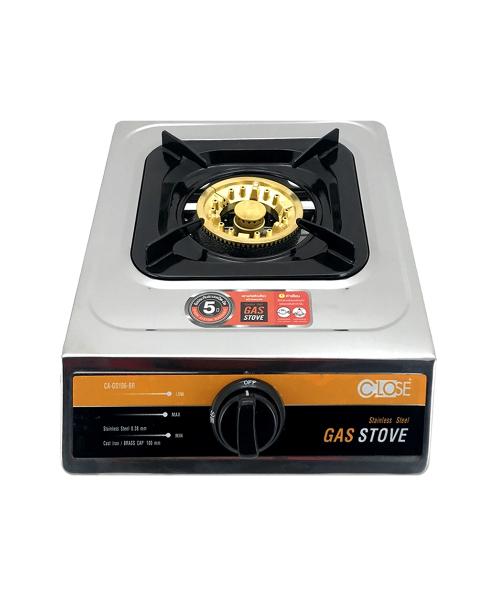 CLOSE เตาแก๊สหัวเดี่ยวหน้าสเตนเลส  CA-GS106-BR สีสเตนเลส