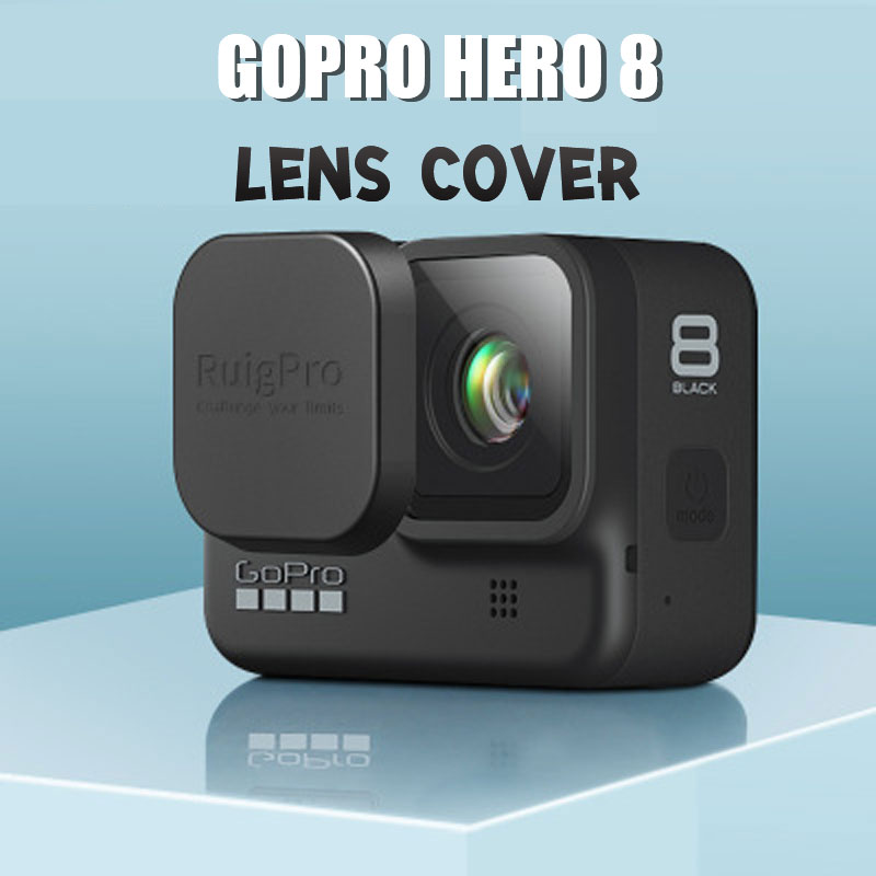 GOPRO HERO 8 ฝาปิดเลนส์ เคสยาง เคสกันกระแทก Silicone ฟิล์มกันรอยกระจก tempered Glass เคส พร้อมสายคล้อง case for GOPRO Hero Black Silver (เลือก SET ได้)