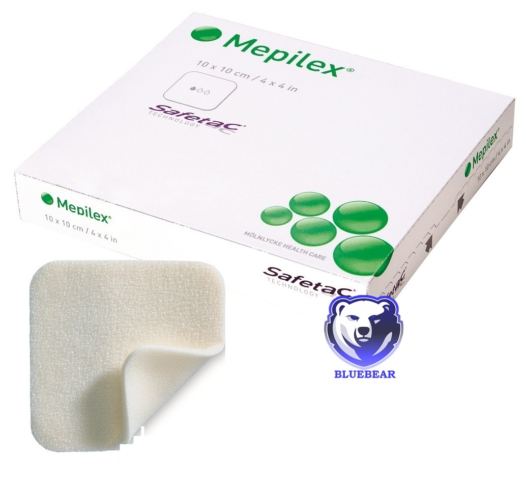 Molnlycke Mepilex แผ่นโฟมปิดแผลกดทับ ขนาด 10x10cm. 1ซอง/1ชิ้น