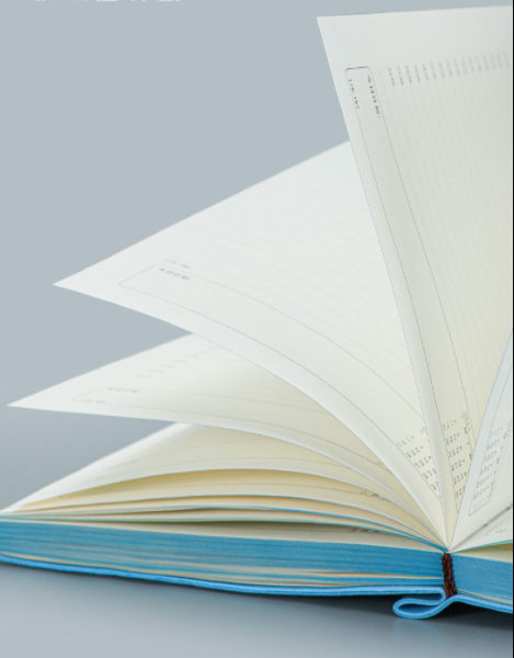 2023 planner A5 Notebook diary สมุดโน้ตแพลนเนอร์ ขนาด A5 400 หน้า สีเขียว สีฟ้า สีชมพู สีแดง