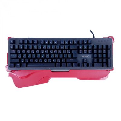 OKER K85 Hi End Waterproof Mechanical Keyboard Blue Content Switch คีย์บอร์ดแมคคานิคอล กันน้ำได้