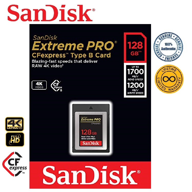 SanDisk 128GB Extreme Pro CFExpress