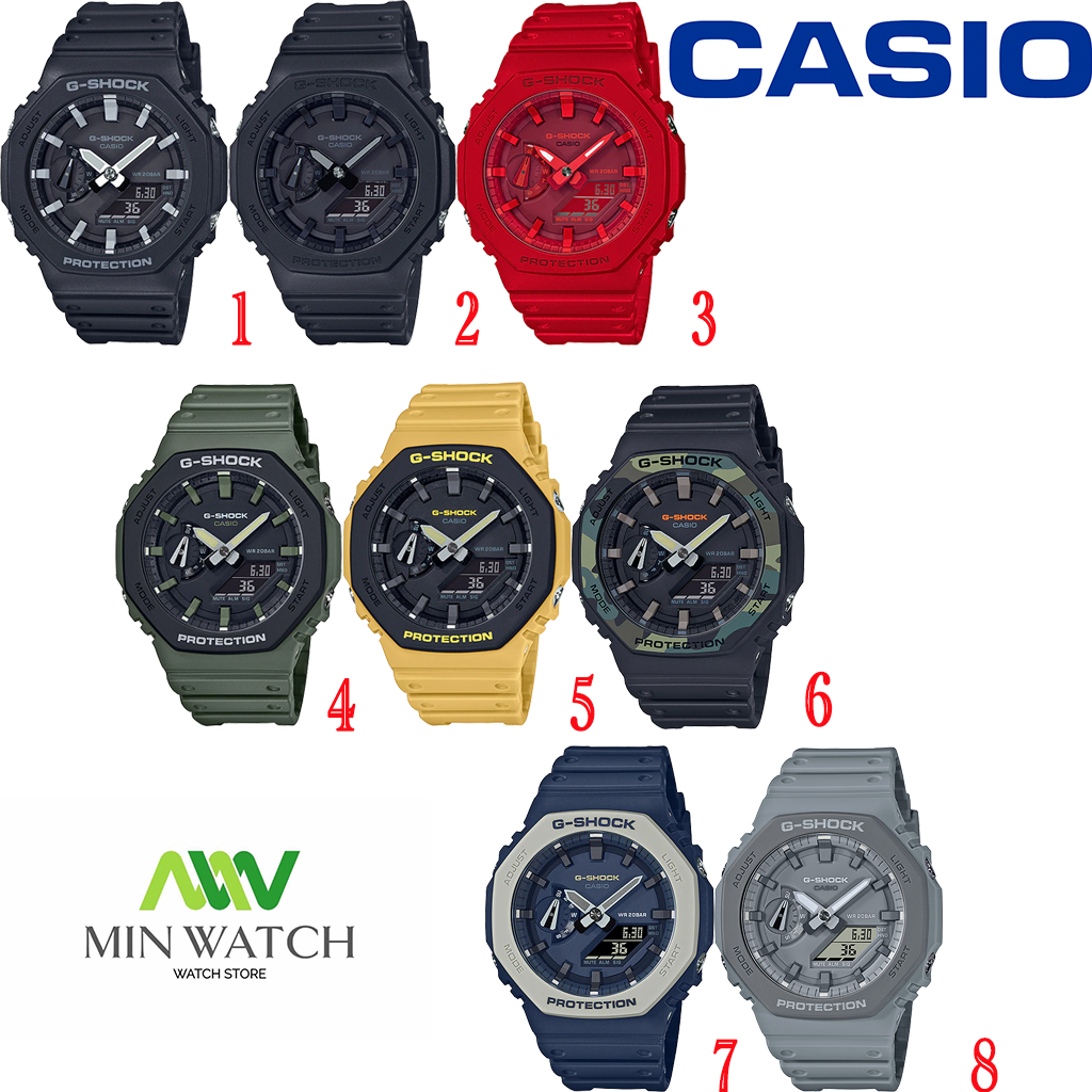 นาฬิกา รุ่น GA-2100 Casio G-Shock สายเรซิ่น ผู้ชาย รุ่น GA-2100-1A ของแท้ 100% ประกันศูนย์ CASIO1 ปี จากร้าน MIN WATCH