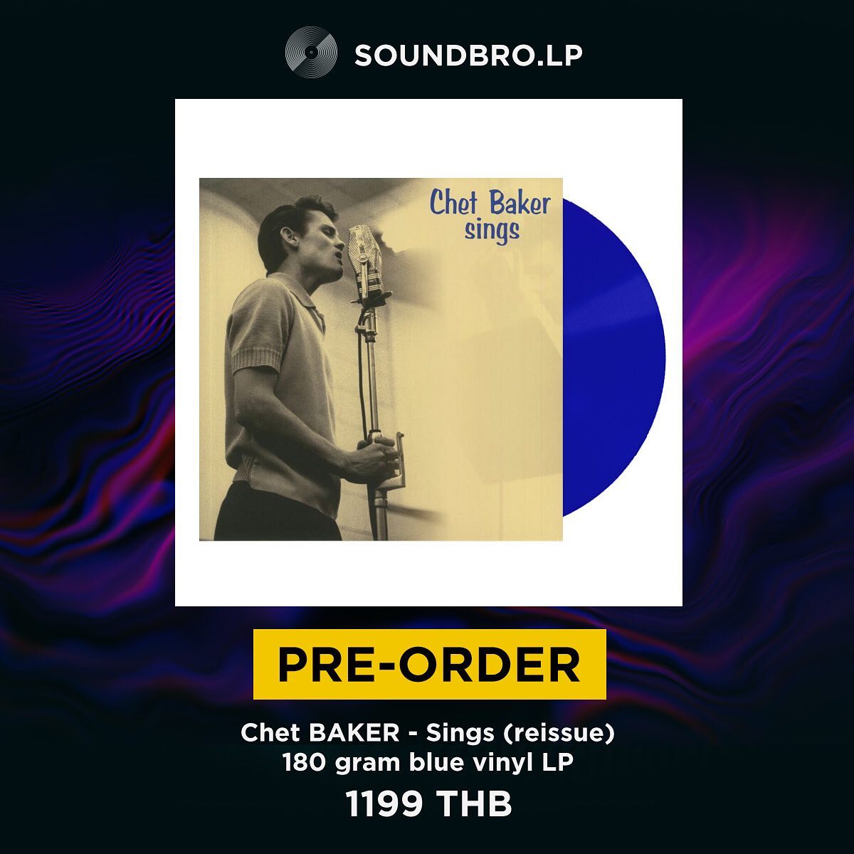 [Pre-Order 14-35 วัน] แผ่นเสียง ใหม่ Chet BAKER - Sings (reissue) 180 gram blue vinyl LP