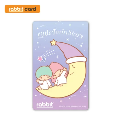 Rabbit Card บัตรแรบบิท Little Twin Stars สีม่วง สำหรับบุคคลทั่วไป (TS Purple)