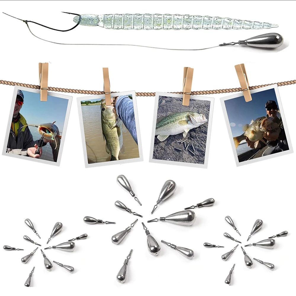 N73VHRHM Quick Release Casting หมุนได้ 360 องศา Tear Drop Shot Weights