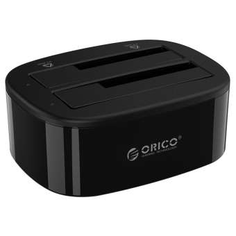 ORICO 6228US3 Dual Bay Hard Drive Docking Station for HDD/SSD (Size 2.5/3.5 inch)