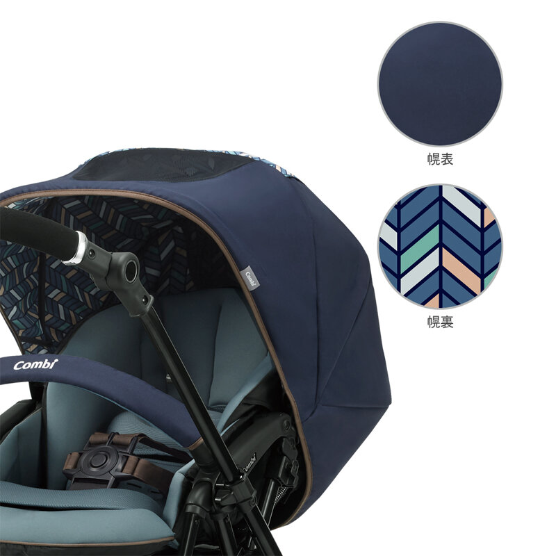 Pro รถเข็นเด็ก มือ1 COMBI SUGOCAL α 4Cass Egg Shock(SN) สีกรมท่า