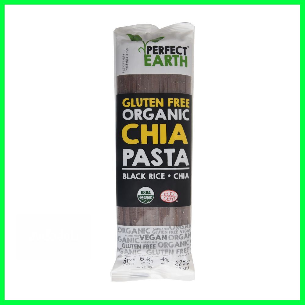 คุณภาพดี Perfect Earth Gluten Free Organic Chia Pasta - Black Rice 225gm ด่วน ของมีจำนวนจำกัด