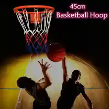 ภาพขนาดย่อของภาพหน้าปกสินค้าBasketball Hoop ห่วงบาสเกตบอล แขวนติดผนังขอบโลหะ ขนาด 45 Cm รุ่น ห่วงบาสเกตบอลแขวนติดผนังขอบโลหะเป้าหมายกำไรสุทธิสินค้ากีฬา 45ซม Basketball Hoop โครงโลหะติดผนัง(รวมเฉพาะขอบและสุทธิ) จากร้าน eyeplay บน Lazada