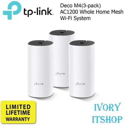 TP-Link Deco M4(3-pack) AC1200 Whole Home Mesh Wi-Fi System/ivoryitshop