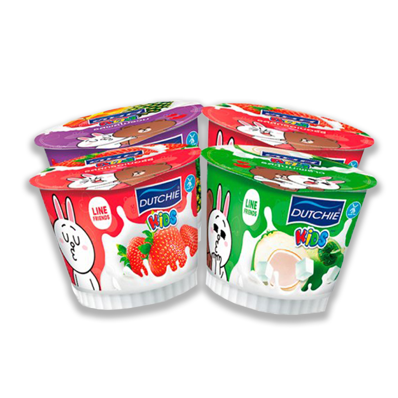 ดัชชี่ โยเกิร์ต ลูนนี่ คละรส 80 กรัม x 4 ถ้วย /Dutchy yogurt Looney mixed flavor, 80 grams x 4 cups