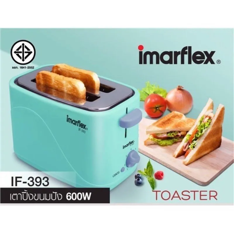 Imarflex(อิมาร์เฟล็กซ์) เครื่องปิ้งขนมปัง IF-393