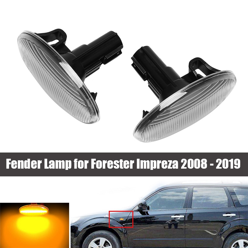 1Pair Dynamic Led Side Marker Turn Signal Indicator Repeater Light Lamp for Subaru Forester Impreza 2008 - 2019