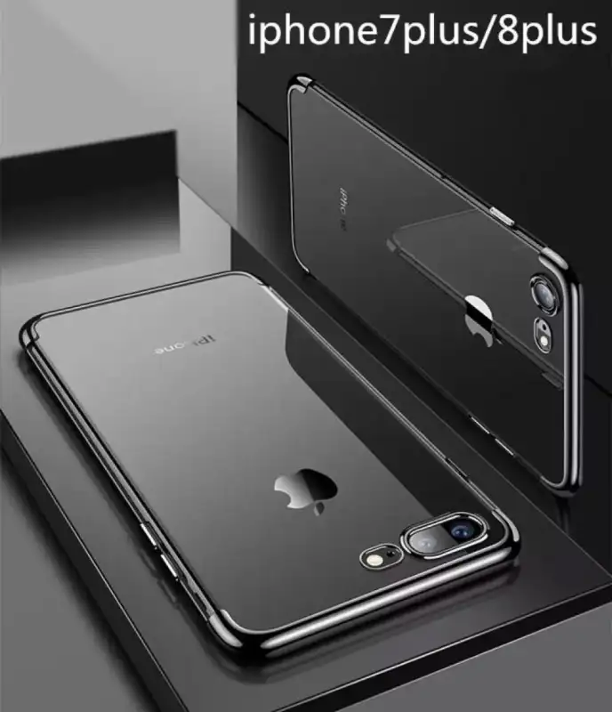 ภาพสินค้าCase ไอโฟน7พลัส Case iPhone7Plus iPhone8Plus เคสซิลิโคน ขอบสีหลังใส เคสนิ่ม สำหรับรุ่น iPhone7+ iPhone8+ จากร้าน Hong-mobile บน Lazada ภาพที่ 1