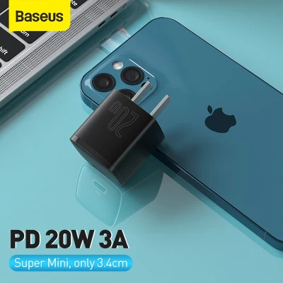 Baseus USB Type C Charger 20W Portable USB C Charger Support Type C PD Fast Charging For iPhone 12 Pro Max Vico Oppo Samsung