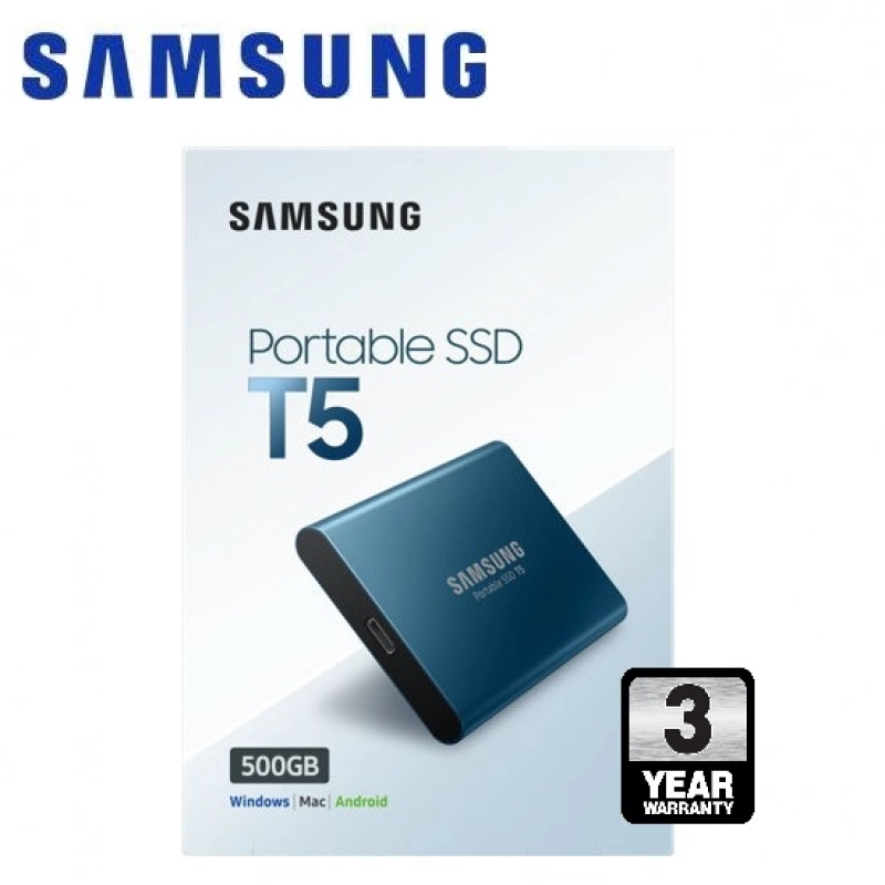 ภาพหน้าปกสินค้าSamsung 500GB T5 Portable SSD USB3.1 with OTG