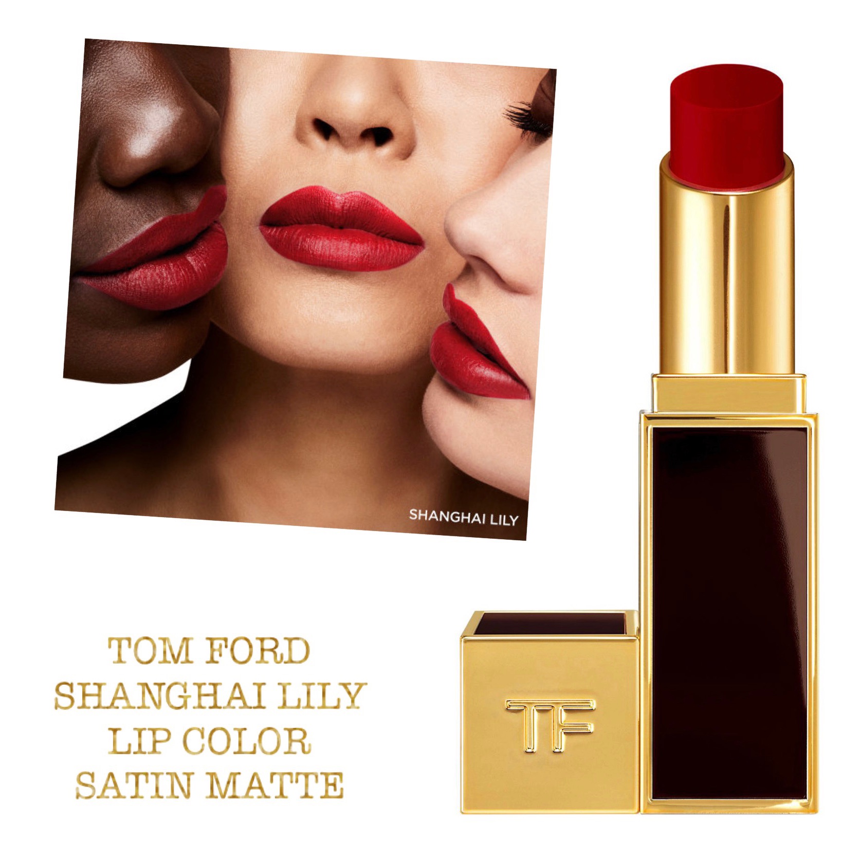 TOM FORD Lip Color Satin Matte Rouge A Levres 28 Shanghai Lily - Tom Ford  ลิปสติค เบอร์ 28 ของแท้ 100% ฉลากไทย จาก Siam Paragon 