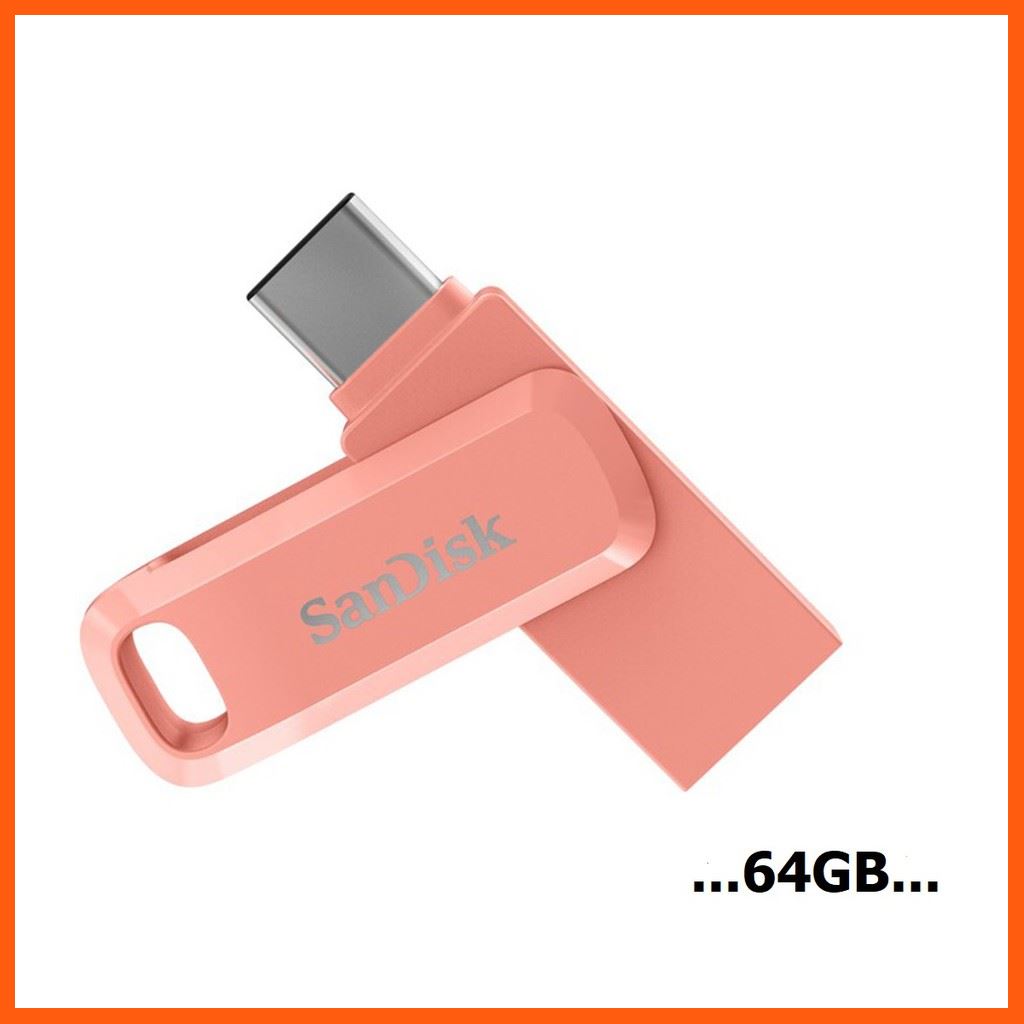 ✨✨#BEST SELLER🎉🎉 SanDisk Ultra Dual Drive Go USB Type-C 64GB Peach (SDDDC3-064G-G46PC, สีพีช) อุปกรณ์จัดเก็บข้อมูล (STORAGE & MEMORY CARD ) STORAGE MEMORY CARD อุปกรณ์จัดเก็บข้อมูล Memory Card เม็มโมรี่การ์ด Compact Flash