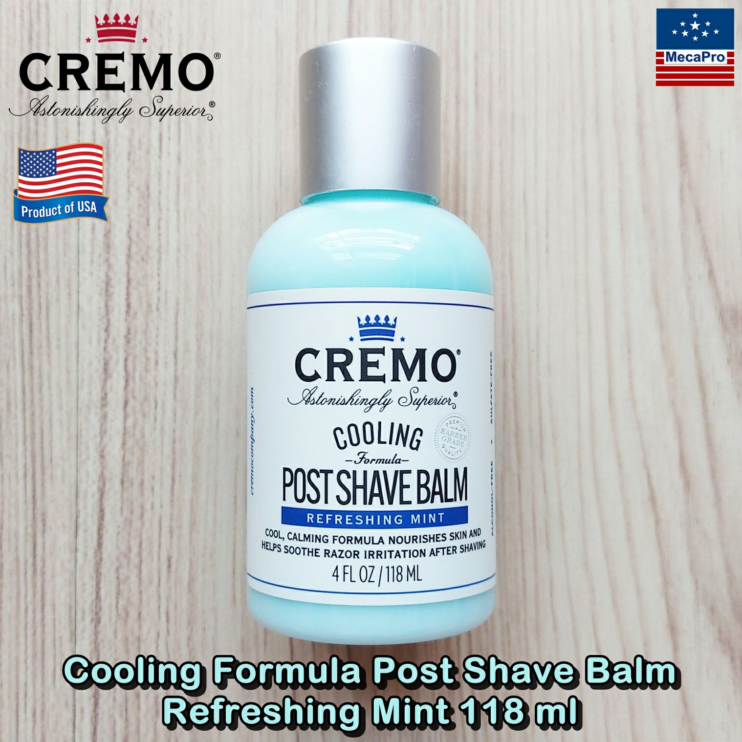 Cremo® Cooling Formula Post Shave Balm Refreshing Mint 118 ml ผลิตภัณฑ์บำรุงผิวหน้า หลังการโกนหนวด