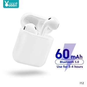 Rabbit รุ่น i12 TWS หูฟังบลูทูธไร้สาย TOUCH Control เหมาะสำหรับ Android และ IOS True Wireless Bluetooth Earphone use For iPhone Xiaomi Oppo Rabbit รุ่น i12 TWS หูฟังบลูทูธไร้สาย TOUCH Control เหมาะสำหรับ Android และ IOS True Wireless Bluetooth Earphone use For iPhone Xiaomi Oppo
