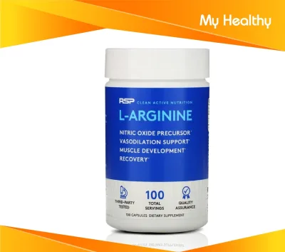 [Exp2023] แอลอาจีนีนเข้มข้น RSP Nutrition L-Arginine อาหารเสริมสำหรับผู้ชาย 100 Capsules