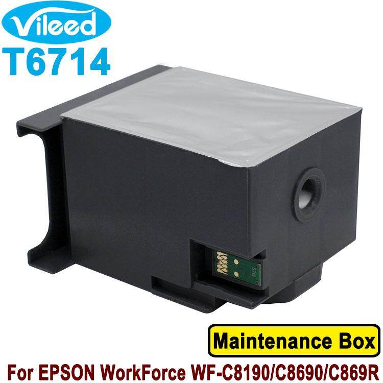 T6714 T671400 C13T671400 Maintenance Box Cartridge Compatible for EPSON WorkForce Pro WF-C8190 WF-C8690 WF-C869R Color Inkjet Printer