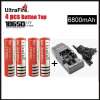 4ก้อน UltraFire 9800 mAH 18650 Rechargeable lithium Li-ion Battery ถ่านชาร์จ ถ่านไฟฉาย แบตเตอรี่ อเนกประสงค์ ขนาด 9800 mAH สำหรับ ไฟฉาย, อุปกรณ์รักษาความปลอดภัย, LED Floodlight, LED Spotlight, ของเล่น +ที่ชาร์จUltrafire