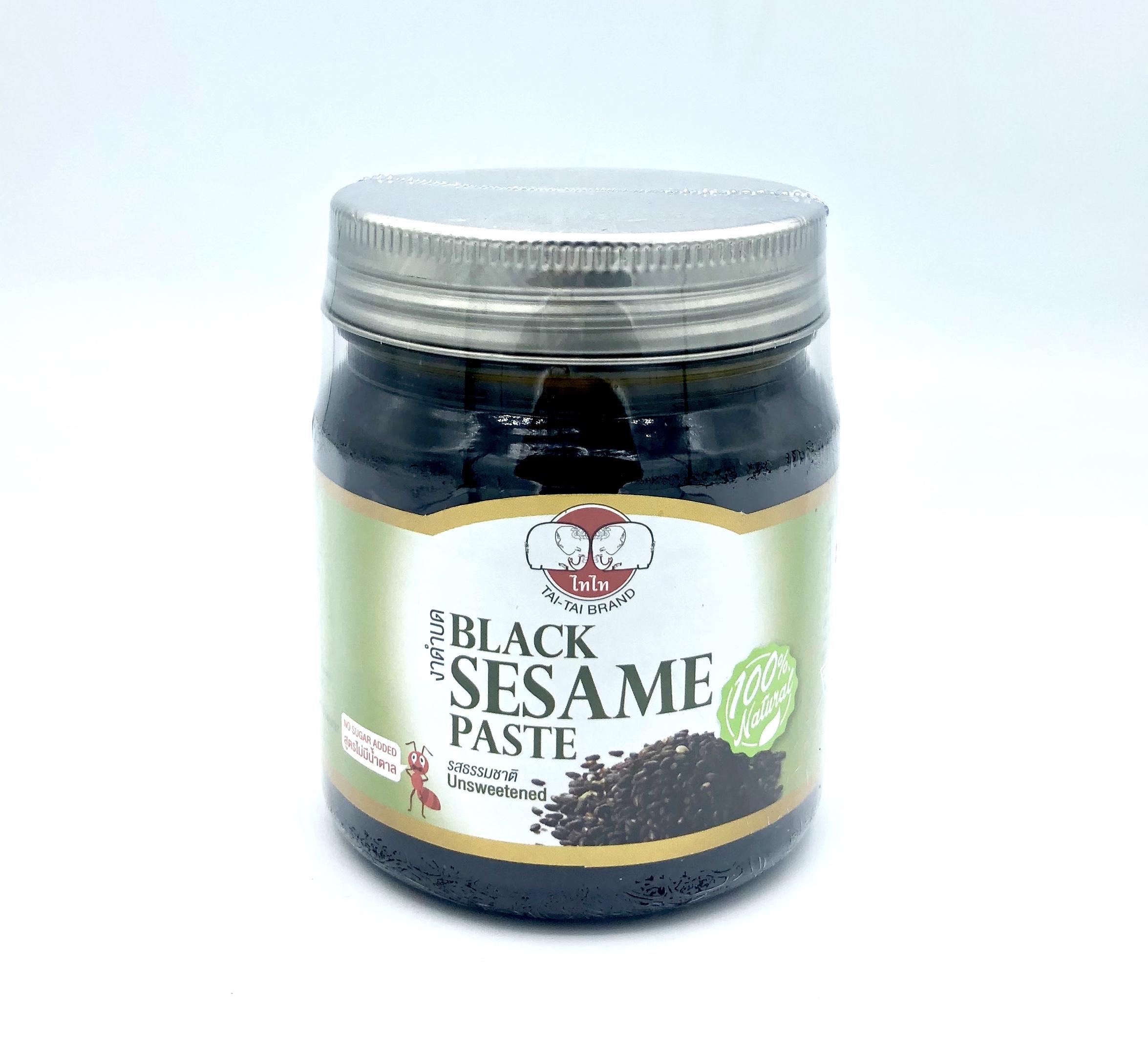 งาดำบด/ครีมงาดำ 100% ตรา ไทไท (Black Sesame Paste ,No sugar added) รสจืด (น้ำตาล 0%) ขนาด 210กรัม