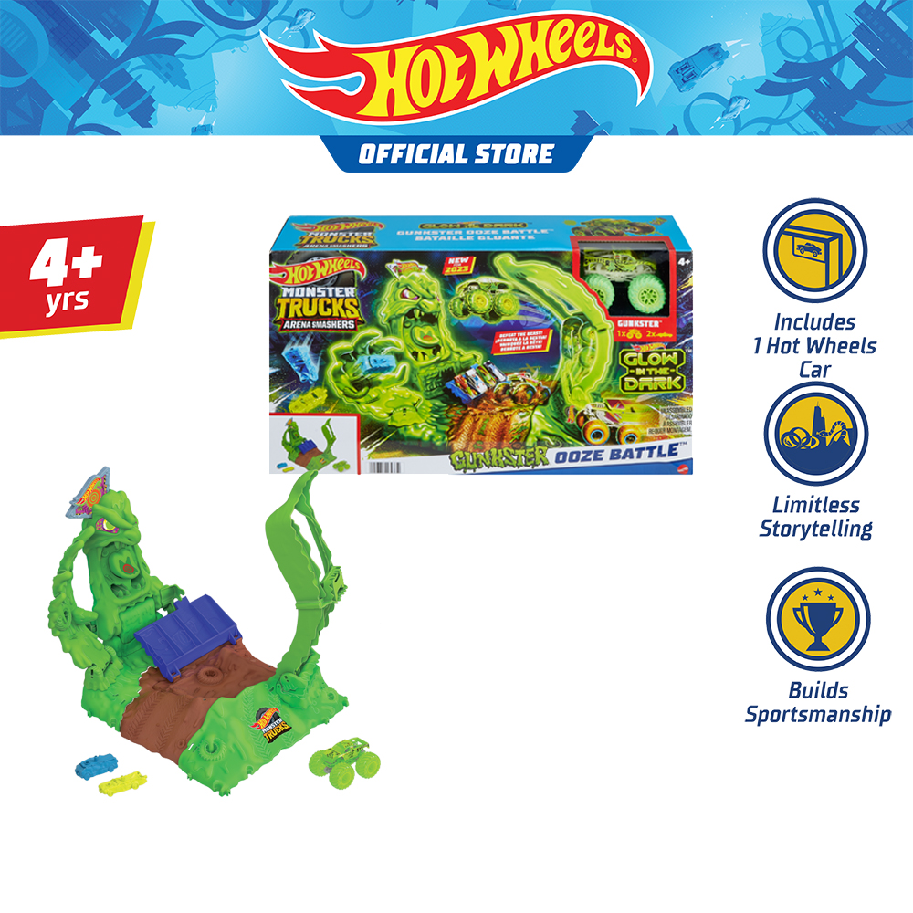  Hot Wheels Monster Trucks Arena Smashers Glow-in-The