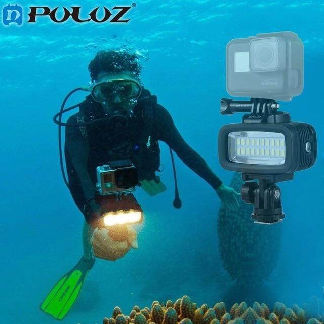 PULUZ GoPro Underwater Diving LED Lighting แฟลซไฟดำน้ำสำหรับกล้องโกโปร พร้อมแผ่นฟิลเตอร์ 3 สี