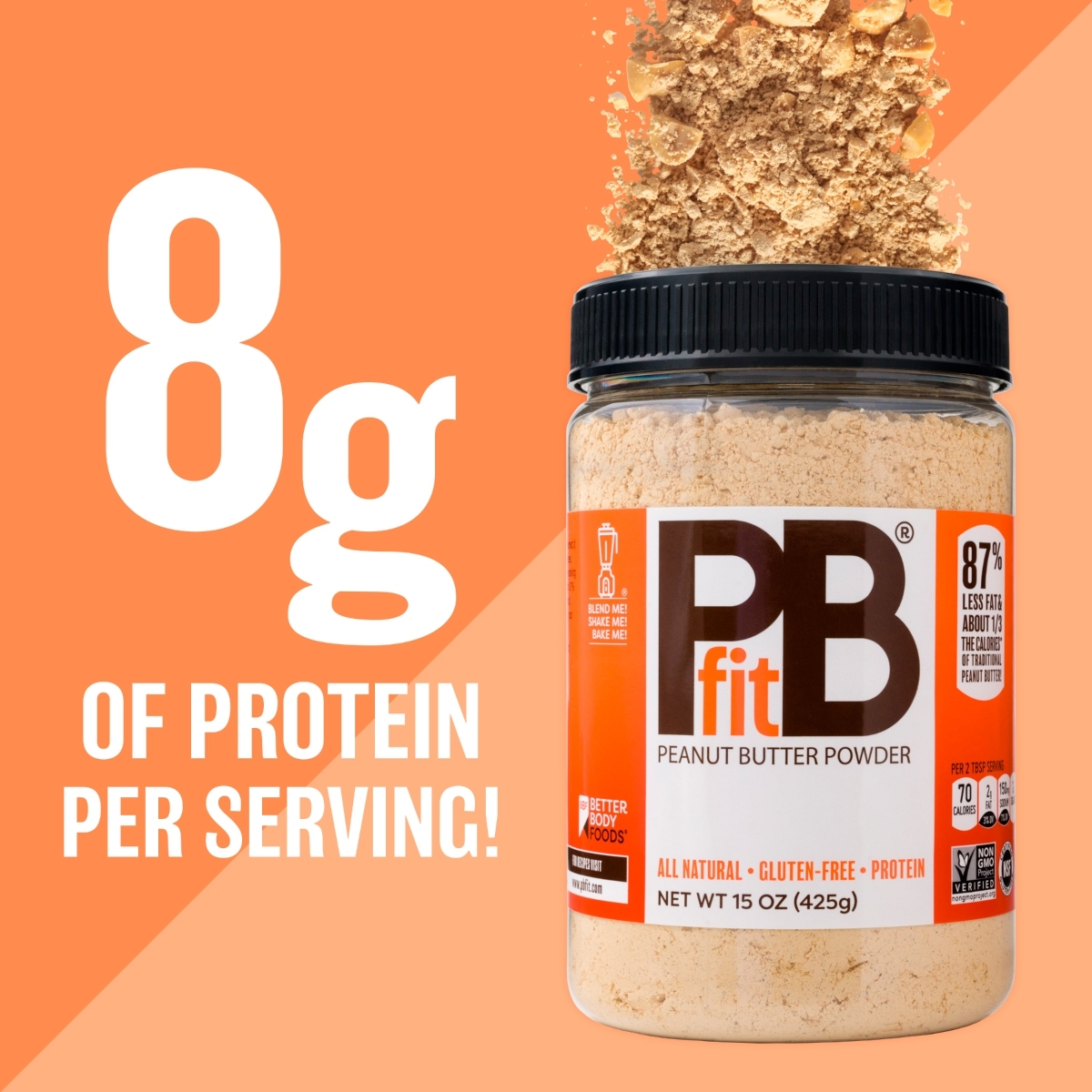 PBFIT เนยถั่วเพื่อสุขภาพ Peanut Better Powder 8 oz - Original ...