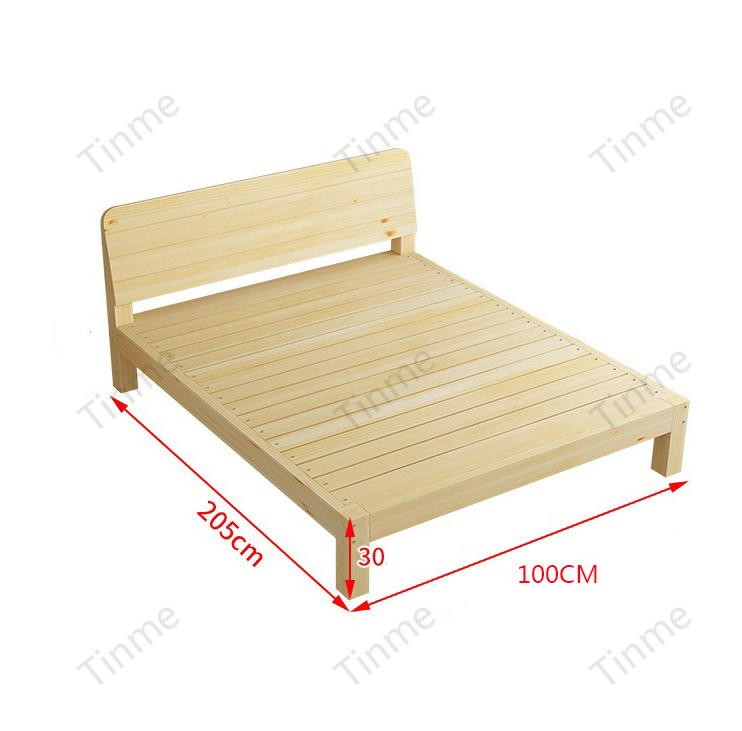 เตียงไม้เนื้อแข็ง มี 3 ขนาดให้เลือก เตียงเด็ก เตียงผู้ใหญ่ เตียงเดี่ยว เตียงไม้สนที่เรียบง่ายหรูหราเตียงไม้เตียงไม้ เตียงนอนเด็ก