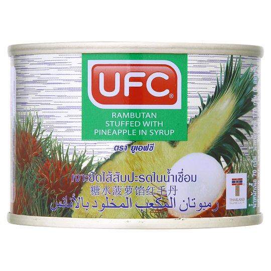?ดีกว่านี้ไม่มีอีกแล้ว!! ยูเอฟซี เงาะยัดไส้สับปะรดในน้ำเชื่อม 170กรัม UFC Rambutan Stuffed with Pineapple in Syrup 170g ?สินค้าขายดี!!