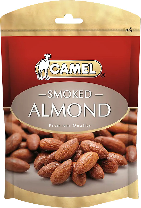 อัลมอนรมควัน (SMOKED ALMONDS) 150 กรัม CAMEL ถั่วคาเมล ถั่วอบกรอบ เม็ด ...