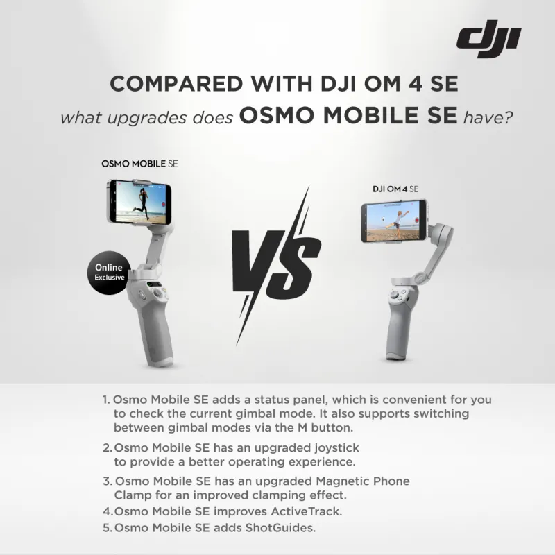 ภาพสินค้าNew Arrival DJI Osmo Mobile SE (Online exclusive) - Unfold Your Creativity ดี เจ ไอ ไม้กันสั่นมือถือ จากร้าน DJI บน Lazada ภาพที่ 5