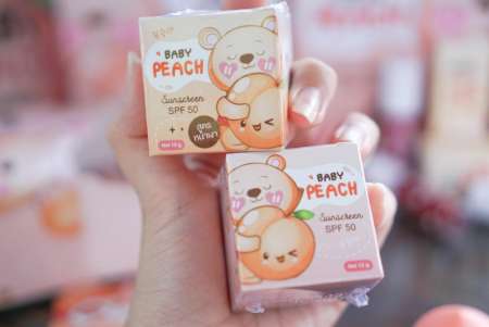 Baby peach กันแดดลูกพีช สูตร 2 หน้าเงาฉ่ำวาว 10 g. ( 2 กล่อง)