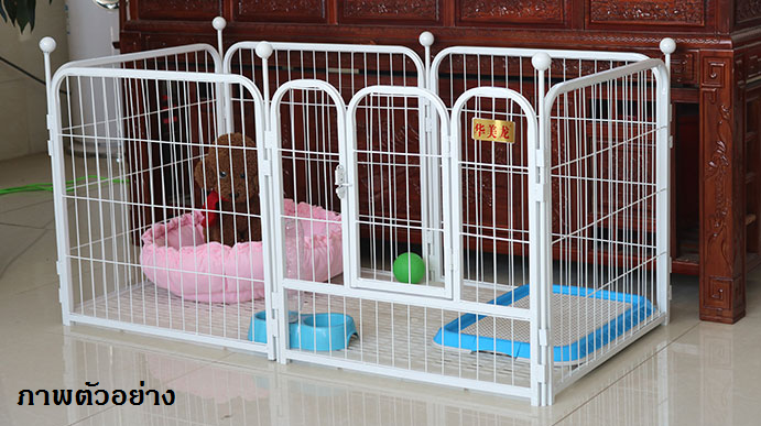 Dog Cage คอกสุนัข คอกสัตว์เลี้ยงเปลี่ยนรูปการวางได้ Size:L 160x80x80cm ST0716-16