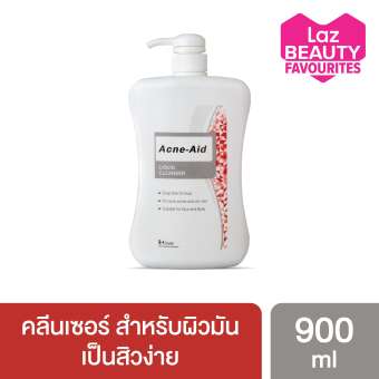 Acne-Aid แอคเน่-เอด ลิควิด คลีนเซอร์ คลีนเซอร์สำหรับปัญหาสิว เหมาะสำหรับผิวมัน สิวอุดตัน 900 มล. Acne-Aid Liquid Cleanser for acne prone skin ,Suitable for  oily skin with acne 900ml