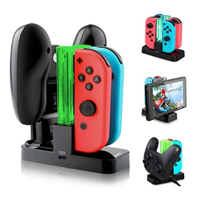 แท่นชาร์จจอย Nintendo Switch ชาร์จ Joy Pro, Joy Con และ ตัวเครื่อง ยี่ห้อ Dobe (แท้)