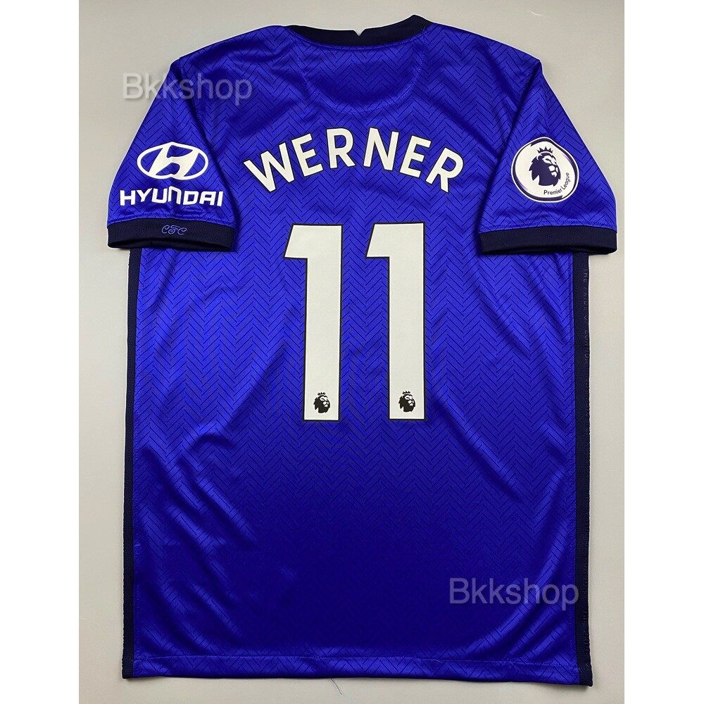 ส่งฟรี [L,11 WERNER]เสื้อบอล เชลซี เหย้า 2020-21 Chelsea Home พร้อมเบอร์ชื่อ  อาร์มพรีเมียร์ สปอนเซอร์แขน Hyundai