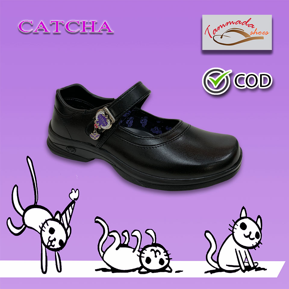 CATCHA รองเท้านักเรียนหญิง รองเท้านักเรียนแคทช่า รุ่น CX02A+ CX03A+ CX04A+ รองเท้านักเรียนประถม รองเท้านักเรียนมัธยม รองเท้านักเรียนหนังดำ