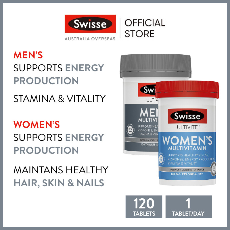 Swisse Ultivite Men's Multivitamin 120 Tablets + Swisse Ultivite Women ...