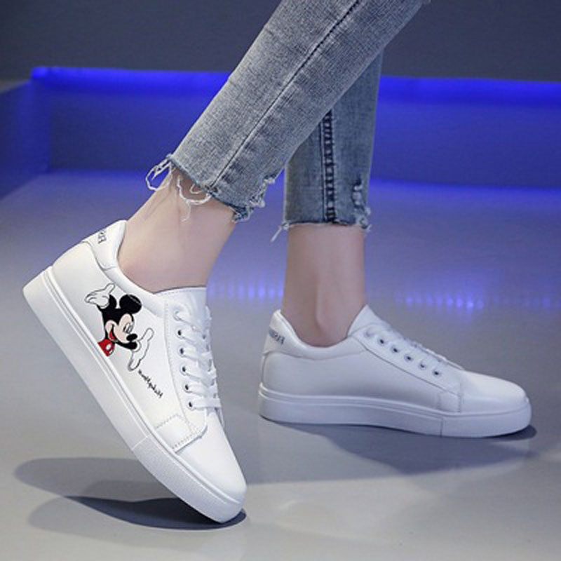 รองเท้าผ้าใบ รองเท้าผ้าใบผู้หญิง รองเท้าลำลอง รองเท้าผ้าใบสีขาวสไตล์เกาหลี สินค้าใหม่ปี 2021