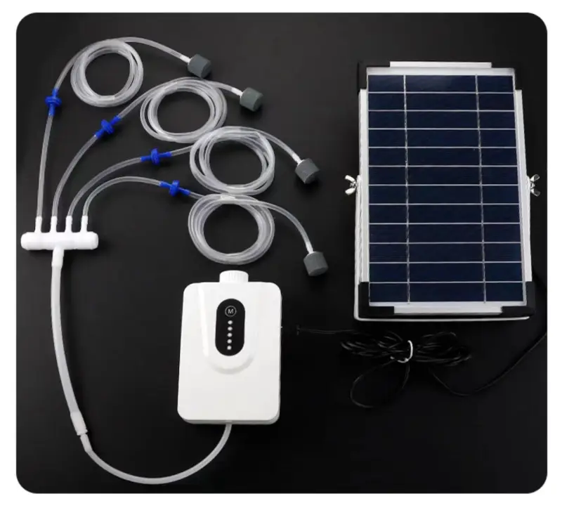 ภาพสินค้าSolar Powered Oxygenator น้ำปั๊มออกซิเจนเครื่องฟอกอากาศในบ่อน้ำ Aquarium Airpump ออกซิเจนถังปลาคอมเพรสเซอร์ Aerator(สินค้ามี2รุ่นไห้เลือกค่ะ) จากร้าน GMY SHOP บน Lazada ภาพที่ 11