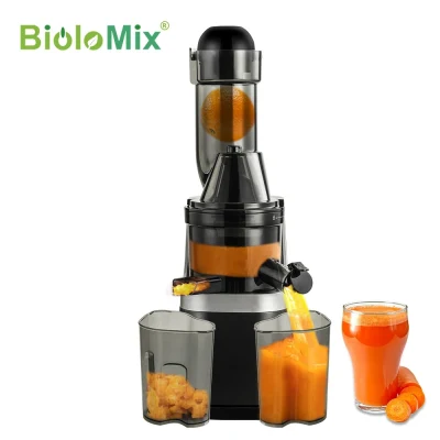 2021 NewWide Chute Slow Masticating Juicer BPA FREE Cold Press Juice Extractor for High Nutrient Fruit and Vegetable Juice