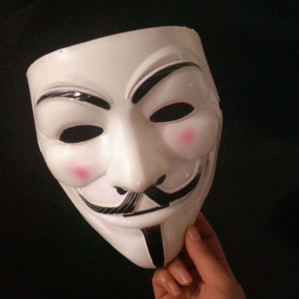 BANDA คอสเพลย์ฮาโลวีน Hacker ฟิล์มหน้ากากธีมภาพยนตร์คอสเพลย์ Headwear Party Props หน้ากากคอสเพลย์หน้ากากปาร์ตี้ Props V สำหรับ Vendetta