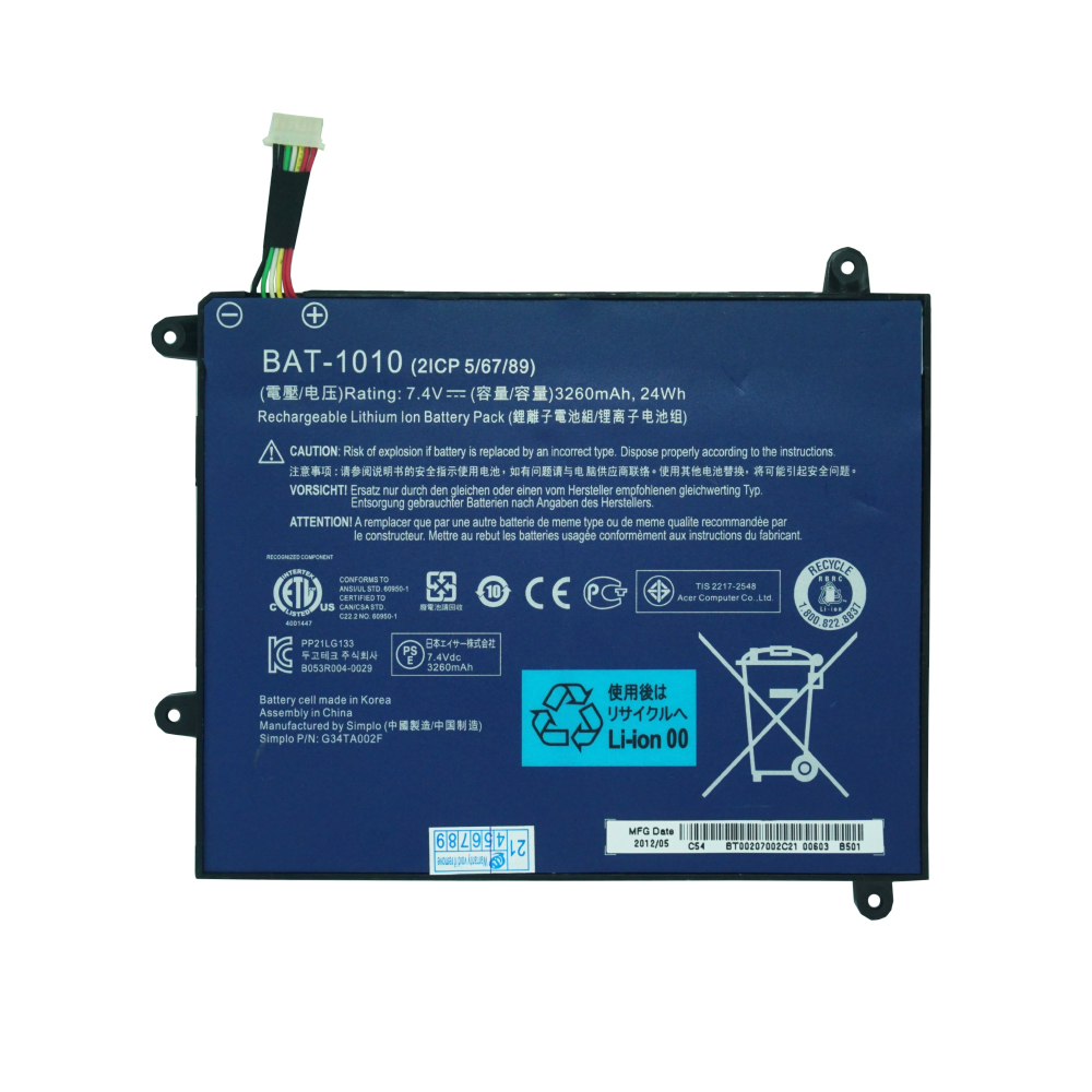 แบตเตอรี่ เอเซอร์ Acer tablet battery เกรด Original สำหรับแท็บเล็ต